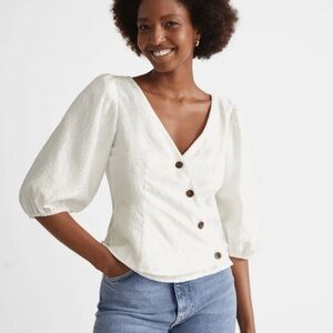 & Other Stories Cream Button-Up Blouse